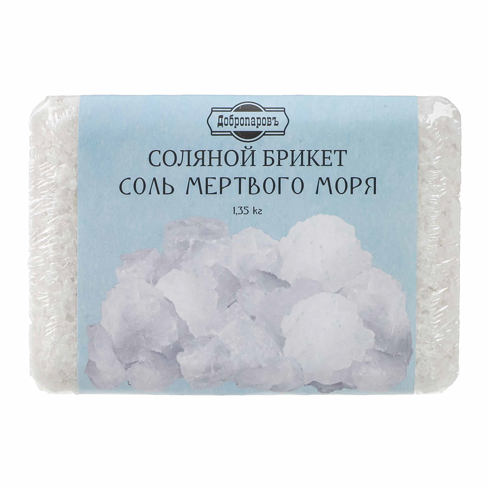 Соляной брикет "Соль Мертвого моря" 1,35 кг "Добропаровъ", арт.№ 364-287