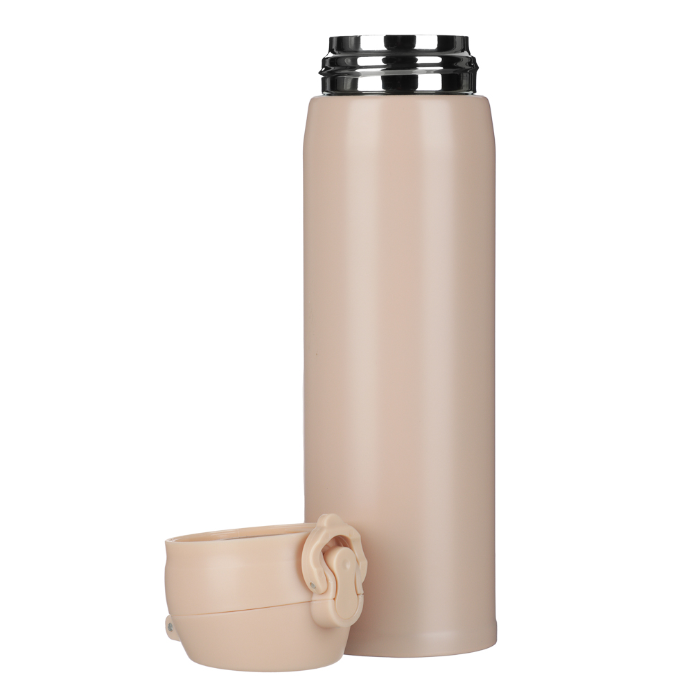 Термос-кружка тм SATOSHI Чегет с крышкой на защелке, 450мл, нерж.сталь, арт.№ 841-898