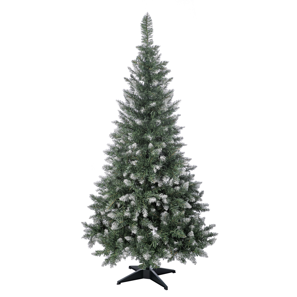 Ель искусственная "Европейская большая" 160 см с белоснежными кончиками, 475 веток, ПВХ, арт.№ 385-438