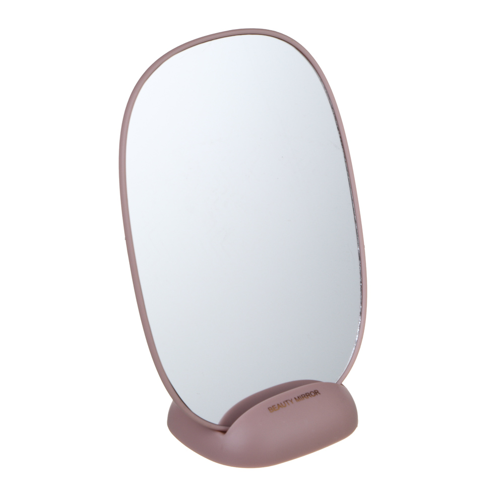 ЮНИLOOK Иллюзия Зеркало настольное с подставкой, полистирол, стекло 21х15см, 3 цвета, арт.№ 301-277