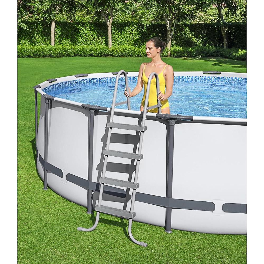 BESTWAY Круглый бассейн, фильтр-насос, лестница, чехол, 488x122см, 5612Z, арт.№ 107-265
