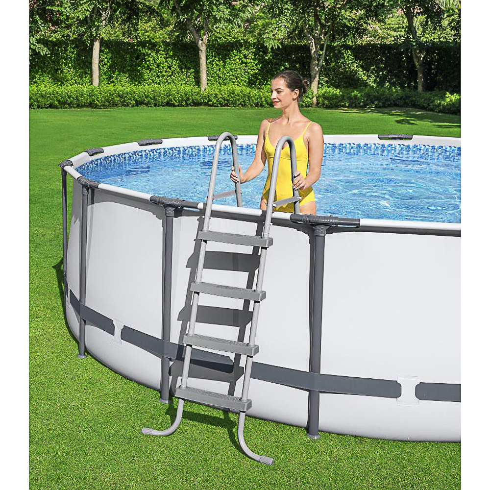 BESTWAY Круглый бассейн, фильтр-насос, лестница, чехол, диспенсер, 549x122см, 56462, арт.№ 107-268