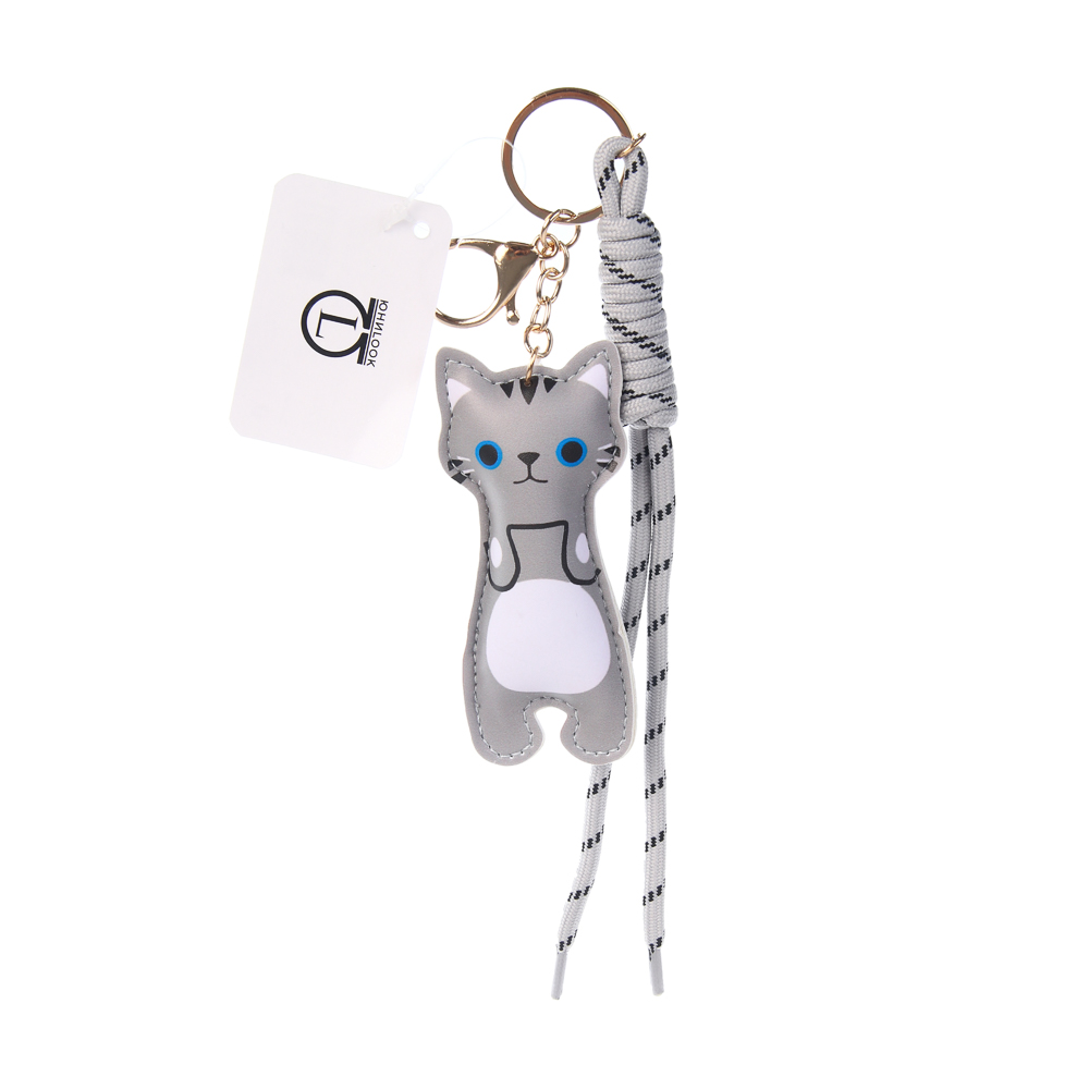 Подвеска брелок шнур паракорд и котик тм ЮL, ПУ, нейлон, металл, 9,5х4,5 см, 3 цвета, арт.№ 334-146