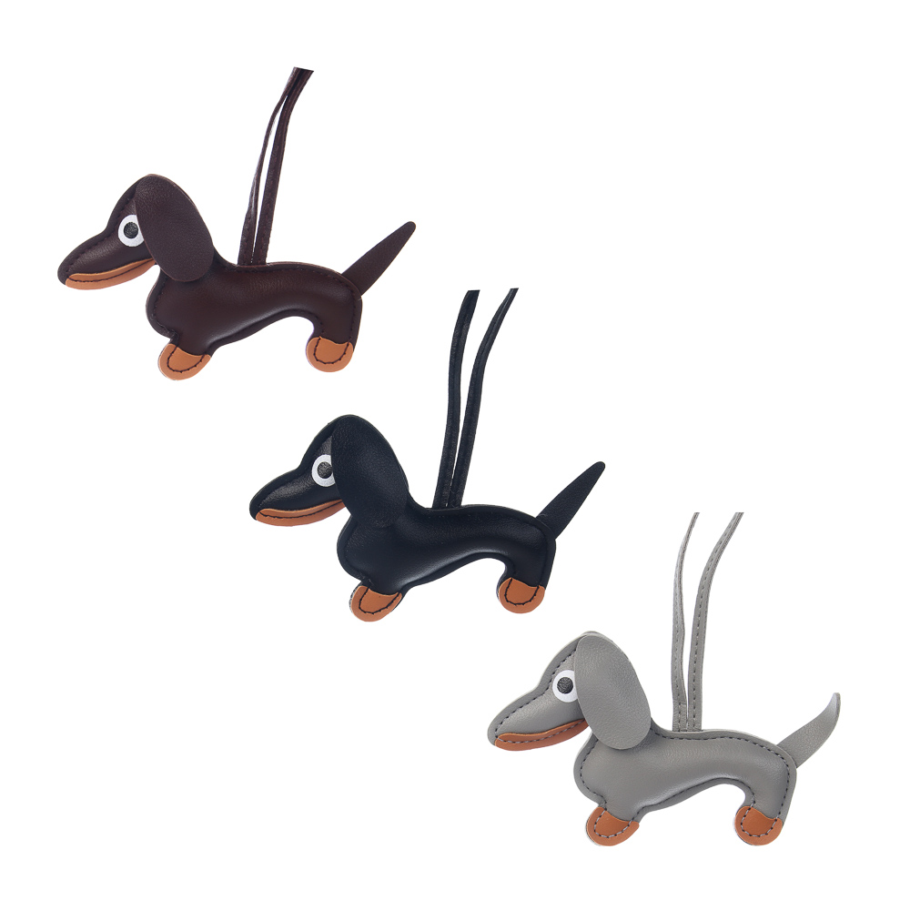 Подвеска брелок тм ЮL Такса, ПУ, 22х12,5 см, 3 цвета, арт.№ 334-149