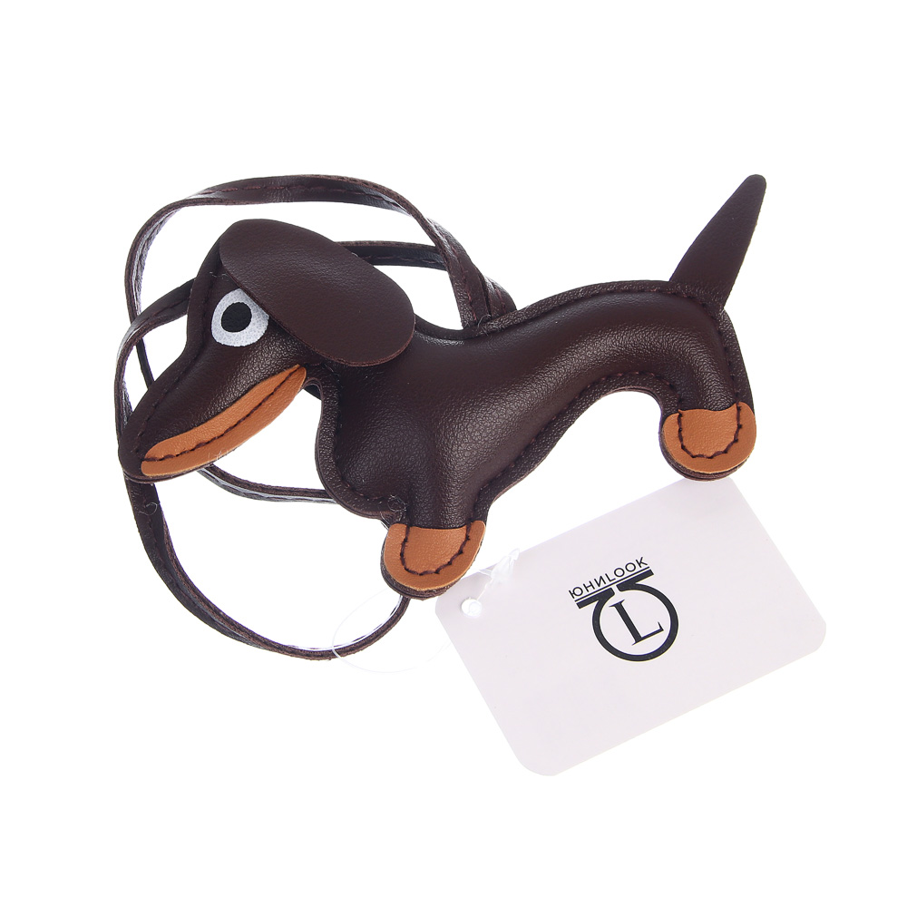 Подвеска брелок тм ЮL Такса, ПУ, 22х12,5 см, 3 цвета, арт.№ 334-149