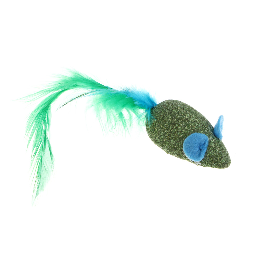 VETTA Игрушка для домашних животных, мята, перо, 4,5х2,5 см, арт.№ 273-274