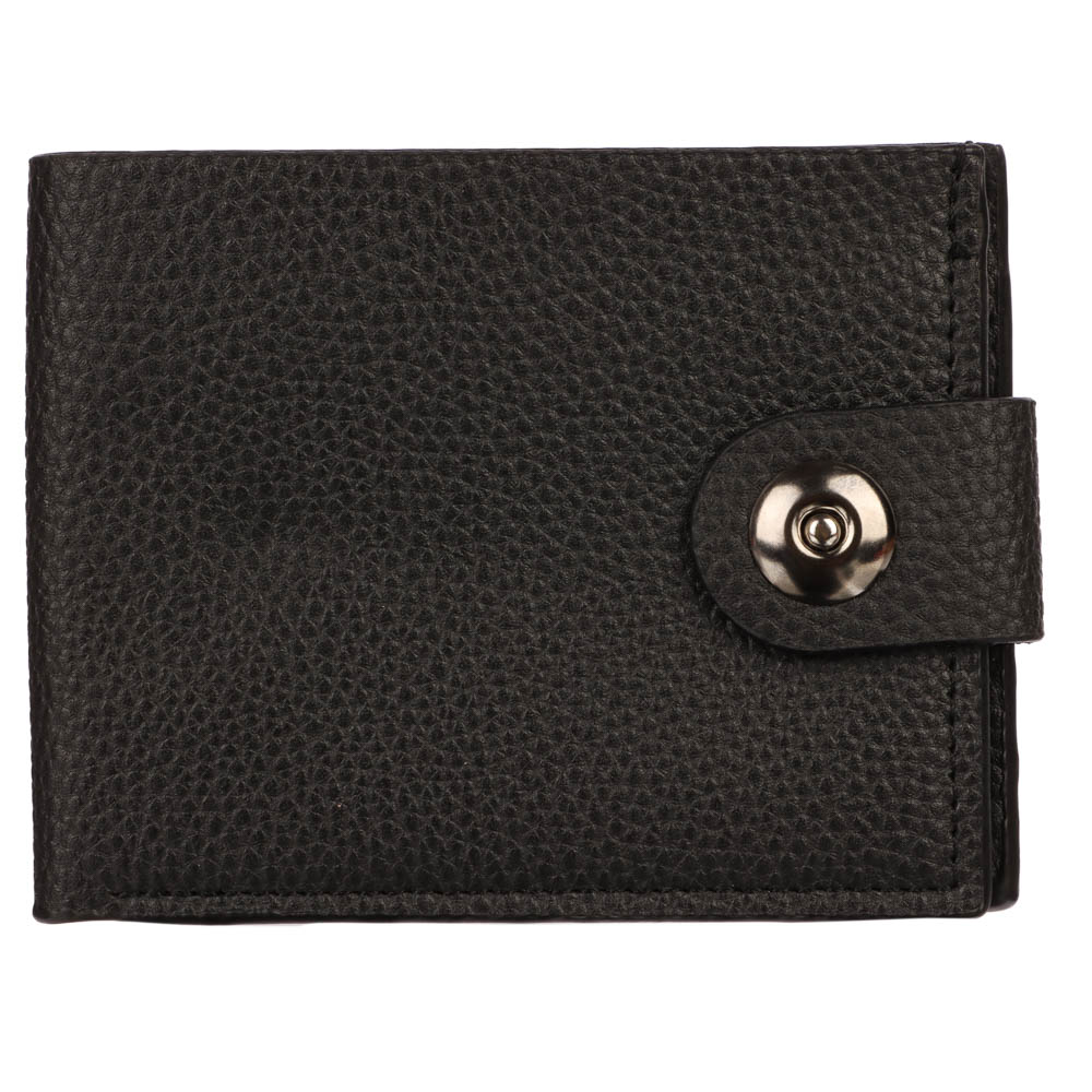 Портмоне муж (208) Симпл, 11,5x1x9,2 см, флотер, 2 отд, д/карт, на магните, черный, арт.№ 303-079