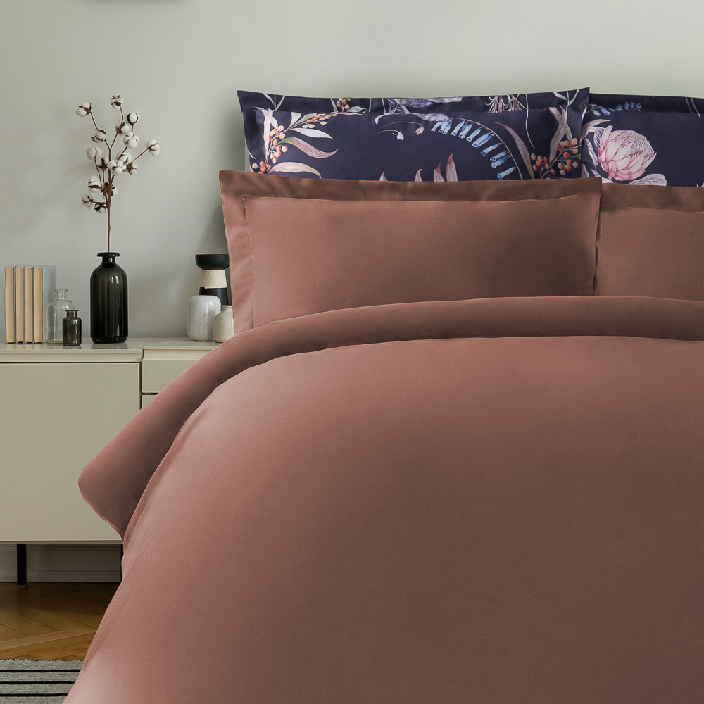 BY COLLECTION Наволочка 2шт 50х70см, 100% хлопок, терракота, арт.№ 432-165