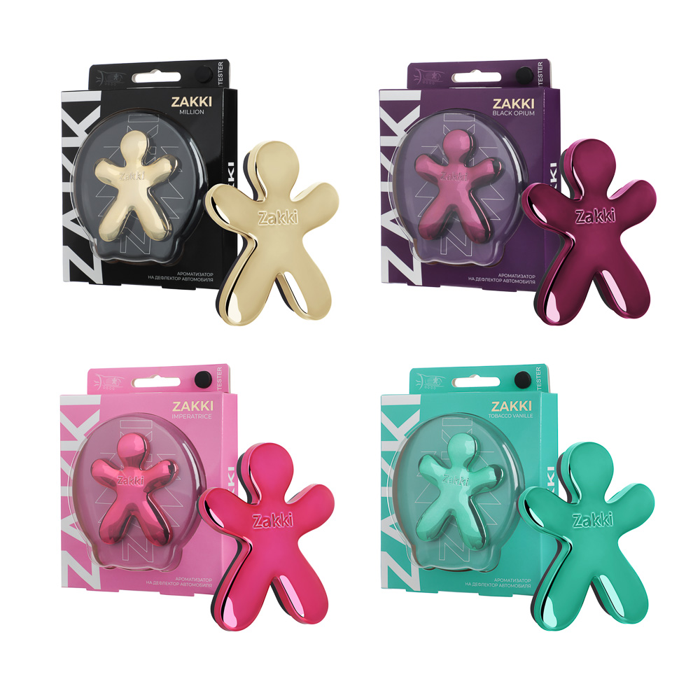 NEW GALAXY Ароматизатор на дефлектор Автомобиля, Zakki 19,2 гр, mill, black opium, toba vanil, imper, арт.№ 794-688
