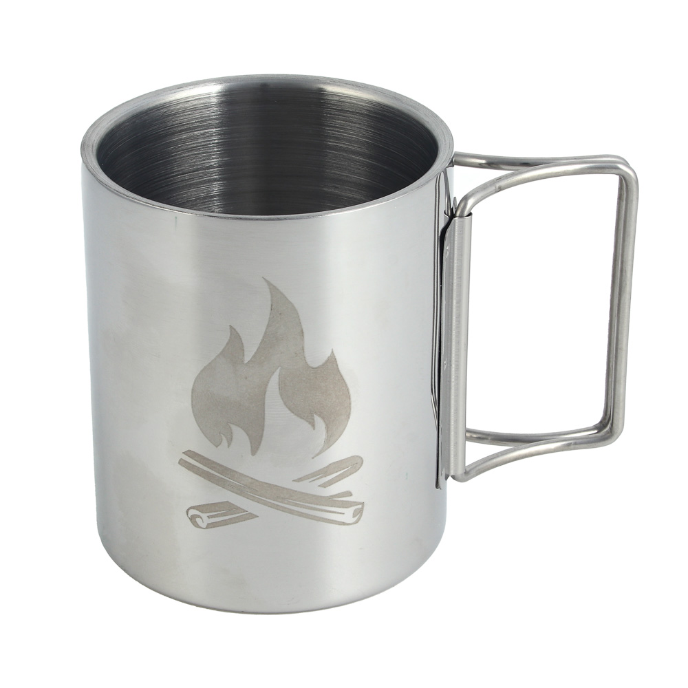 Кружка со складной ручкой, тм BY Русские Супергерои, 300мл, нерж.сталь 304/201, арт.№ 123-040