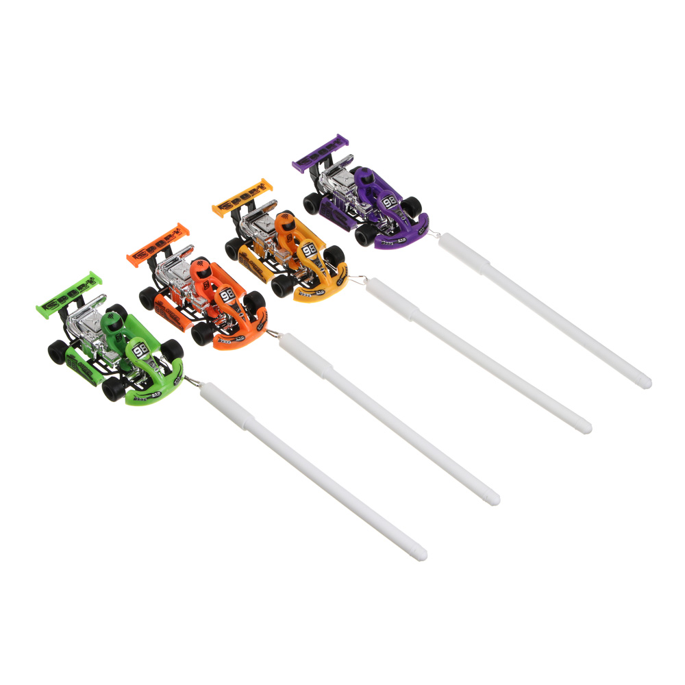 Ручка шариковая синяя 1,0мм, с подвеской "Ночной гонщик", 4 дизайна, шоу-бокс, арт.№ 591-334