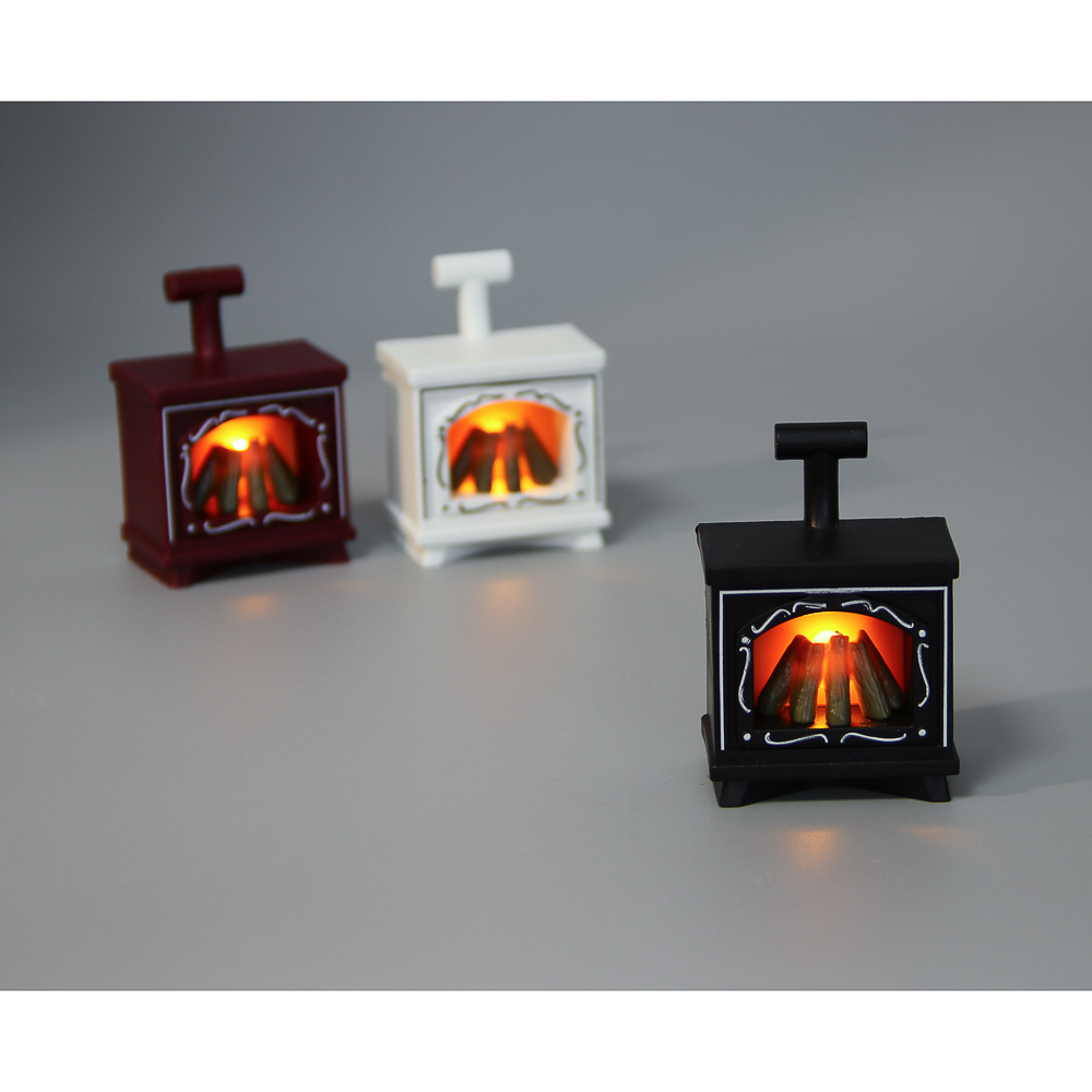 СНОУ БУМ Светильник декоративный LED в виде камина, 4,9x3,2х6,9см, PP, 3хAG10, 1 режим, 3 дизайна, арт.№ 392-096