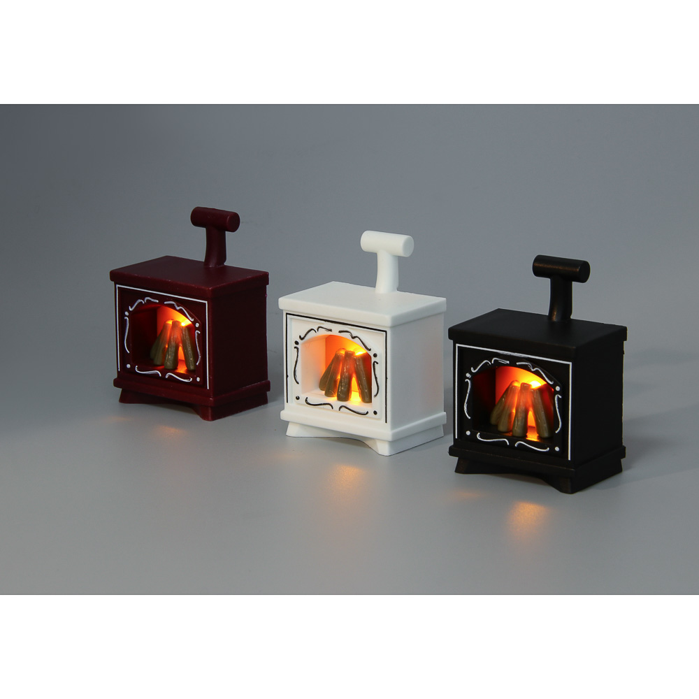 СНОУ БУМ Светильник декоративный LED в виде камина, 4,9x3,2х6,9см, PP, 3хAG10, 1 режим, 3 дизайна, арт.№ 392-096