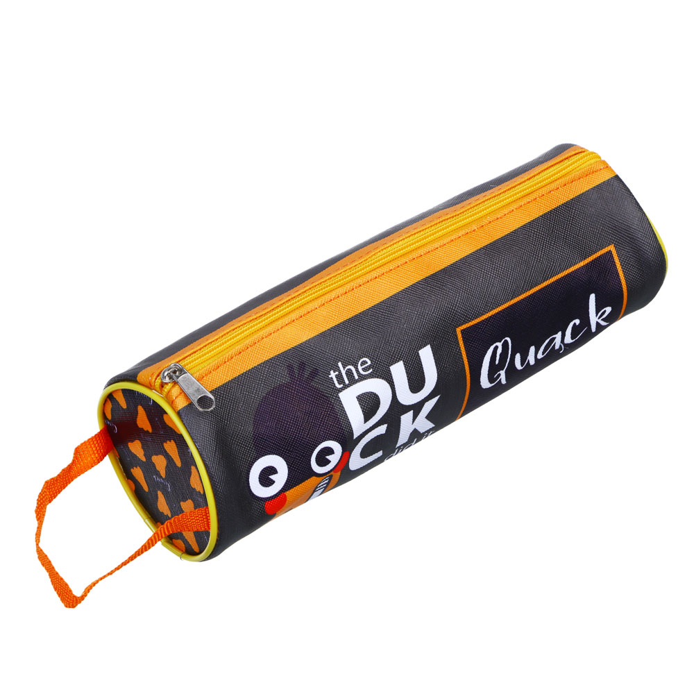 УТКА СДЕЛАЛА ЭТО Пенал мягкий круглый, 21х7х7см, ПВХ, с ручкой, с антисминаемым вкладышем, арт.№ 238-371