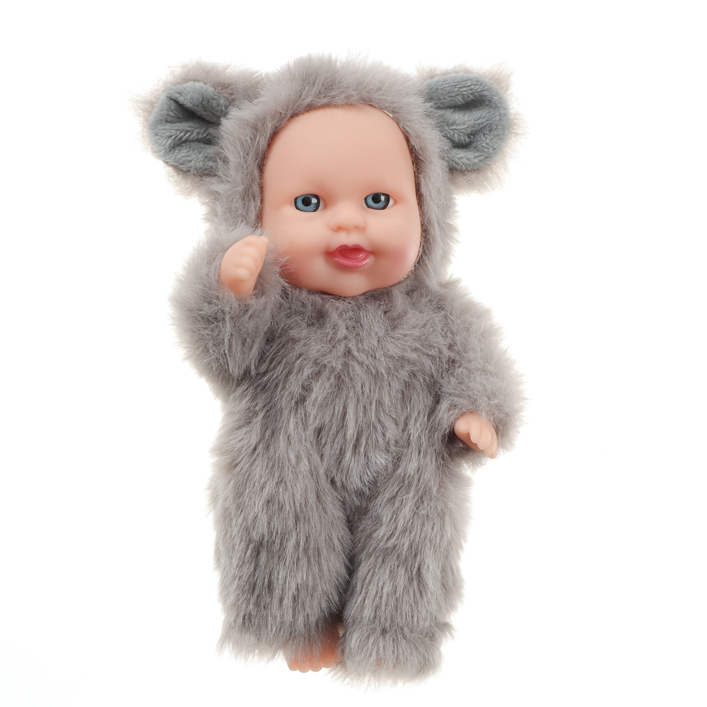 ИГРОЛЕНД Пупс в кигуруми 12 см, PVC, PP, полиэстер, 10,2х5х17 см, арт.№ 436-162