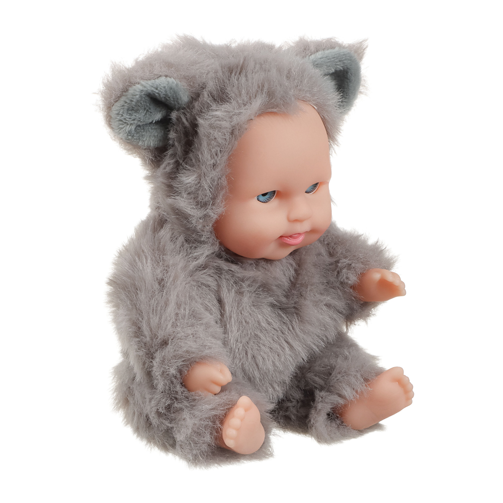 ИГРОЛЕНД Пупс в кигуруми 12 см, PVC, PP, полиэстер, 10,2х5х17 см, арт.№ 436-162
