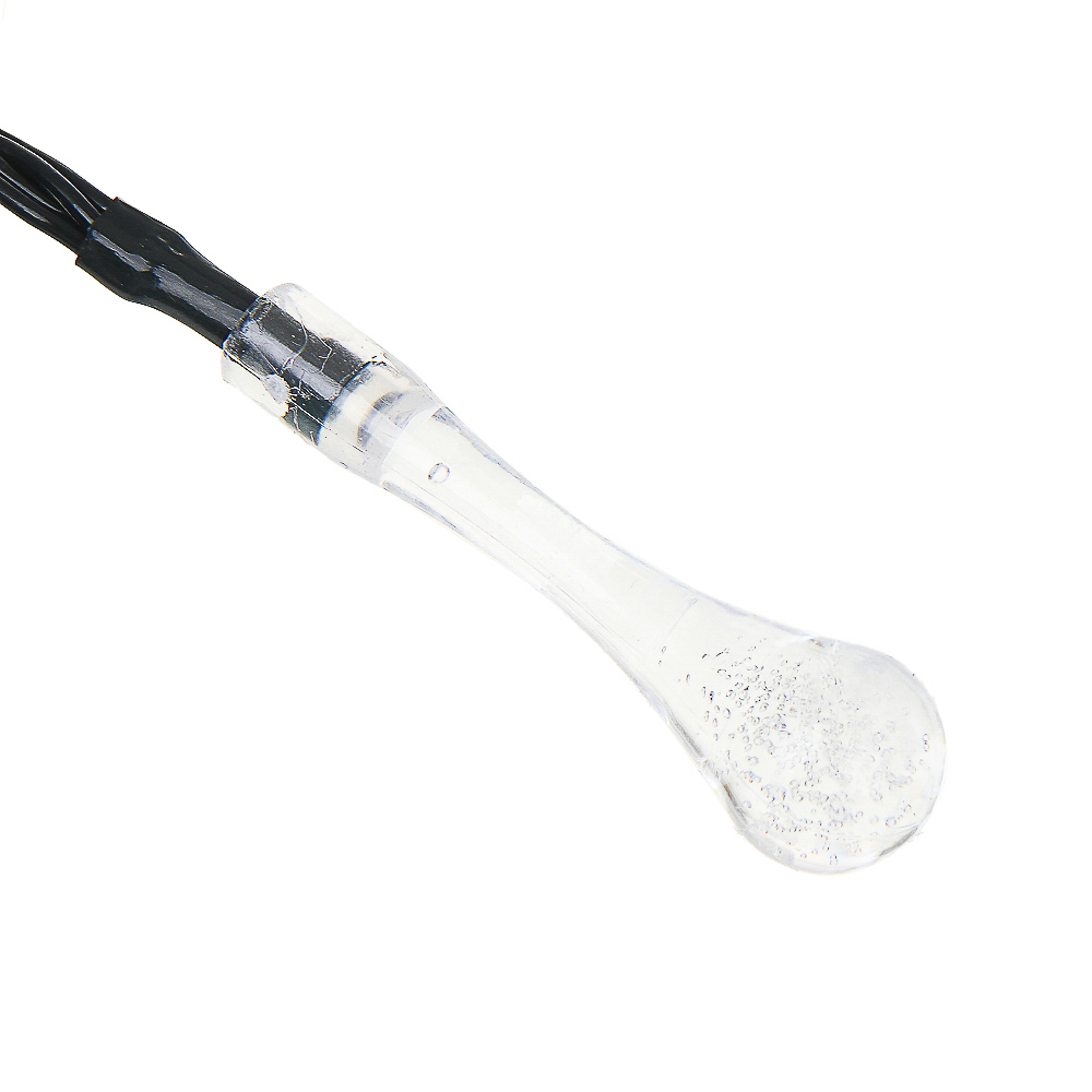 Уличная гирлянда на солнечной батарее Капля 7 м INBLOOM, 25 LED, свечение шампань, 2 режима, провод ПВХ зеленый, 2V 80 mA, 1.2V 600 mAh, арт.№ 185-180