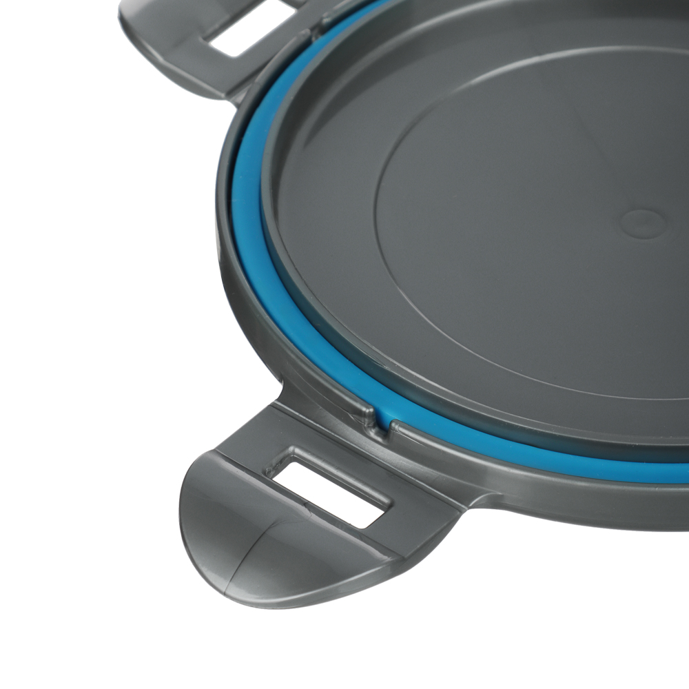 Контейнер герметичный для СВЧ с защелками, круглый, 0,35л, D-12см, H-6см, пластик, арт.№ 861-341