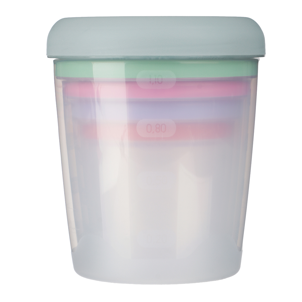 Набор банок для продуктов с завинчивающейся крышкой 5шт (1,4л; 1,05л; 0,75л; 0,55л; 0,4л), пластик, арт.№ 861-336