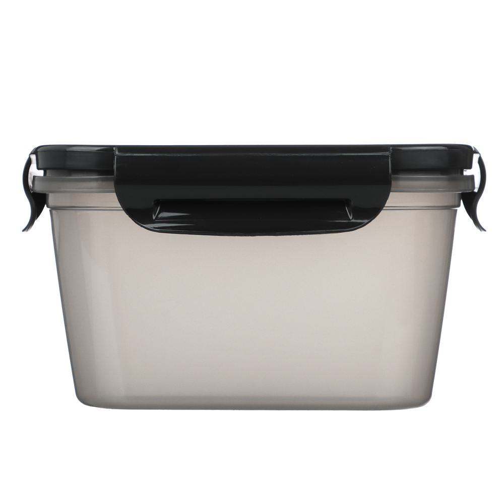 Контейнер герметичный пищевой с защелками 0,77л, черный, пластик, арт.№ 861-489