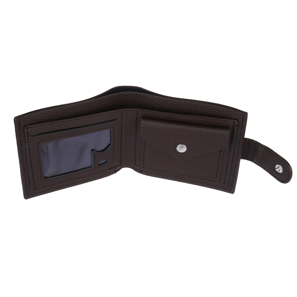 ЮL Валтор Портмоне мужское для карт, купюр и монет на кнопке, ПУ, 11,5х9,5х1,5см, 2 цвета, КЖ24-31, арт.№ 303-039
