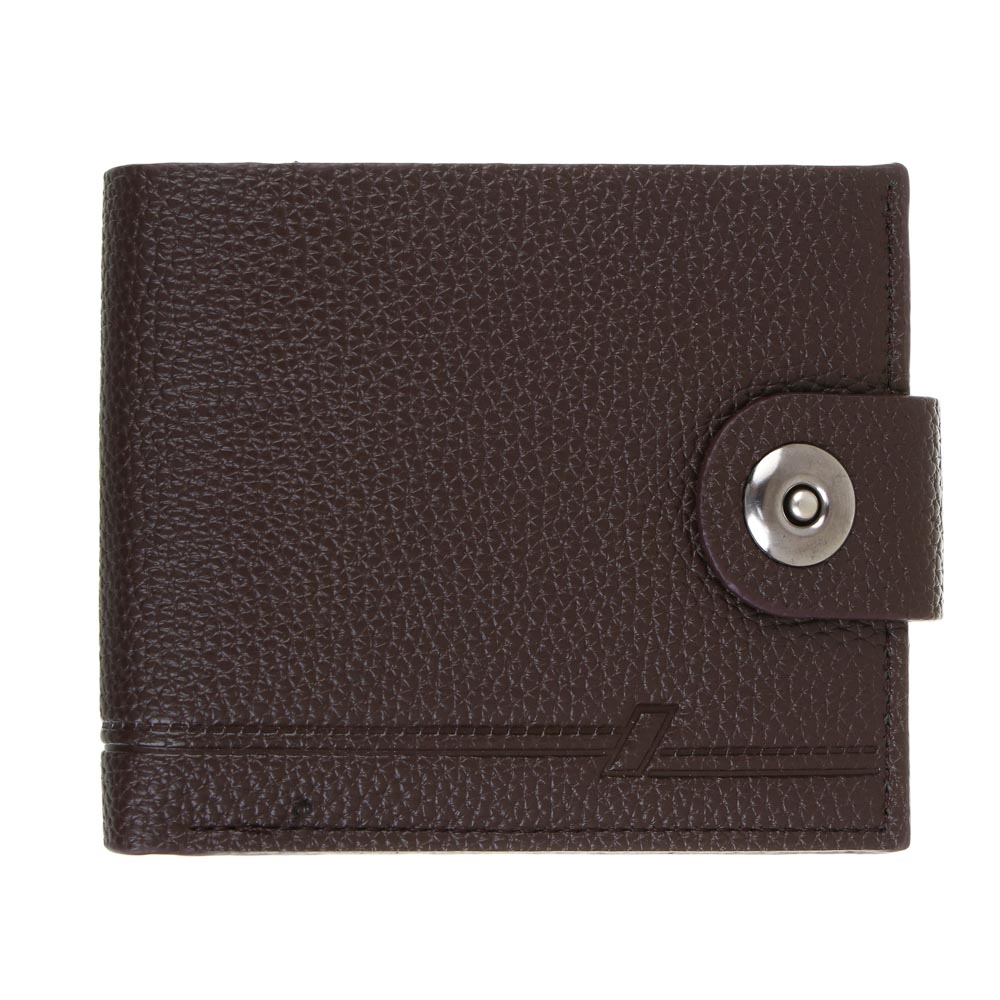 ЮL Нортикс Портмоне мужское для карт, купюр, монет на кнопке, полиуретан, 11,5х9,5х1,5 см, 2 цвета, КЖ24-32, арт.№ 303-040