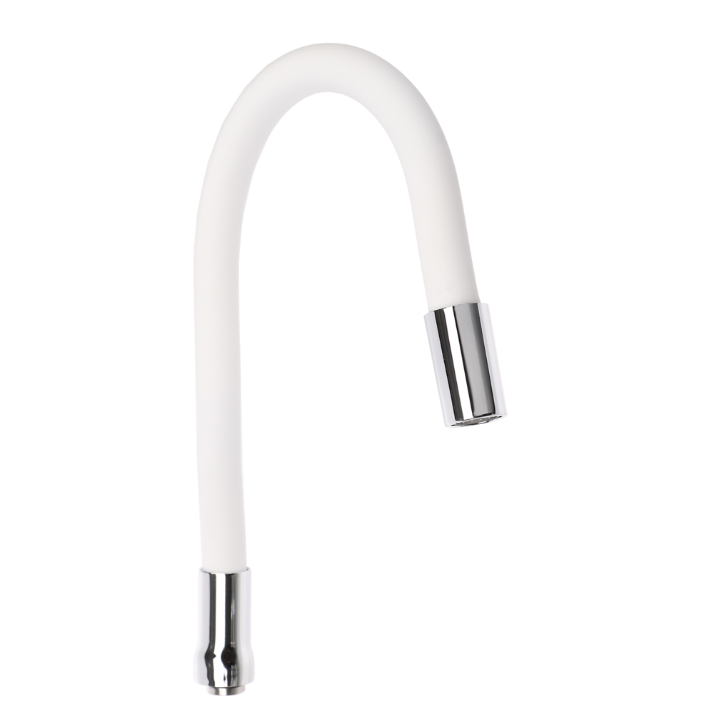 Излив смесителя для кухни, гибкий, силиконовый, 1 режим, 50см, белый, арт.№ 565-165