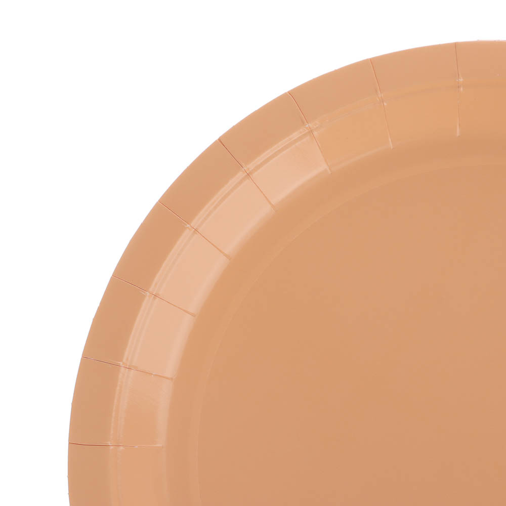 Тарелка бордовая, персиковая в асс 23см 6шт, арт.№ 530-425