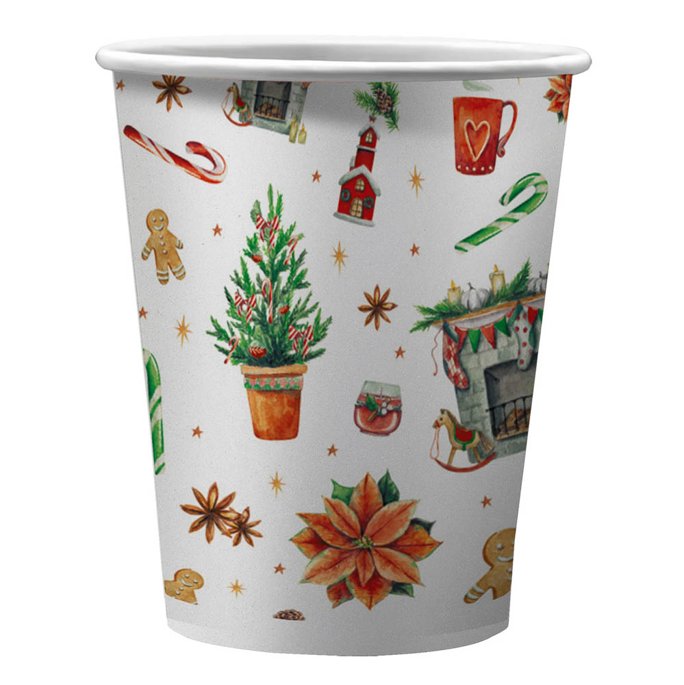 Набор бумажных стаканов Новогоднее настроение, 6 шт*250 мл, арт.№ 530-426