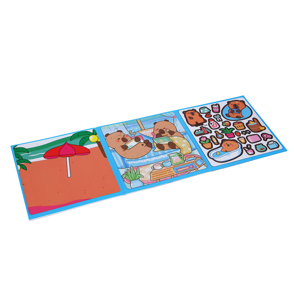 ХОББИХИТ Аппликация магнитная "Капибара", бумага, винил, 15,5х15,5см, 4 дизайна, арт.№ 284-323