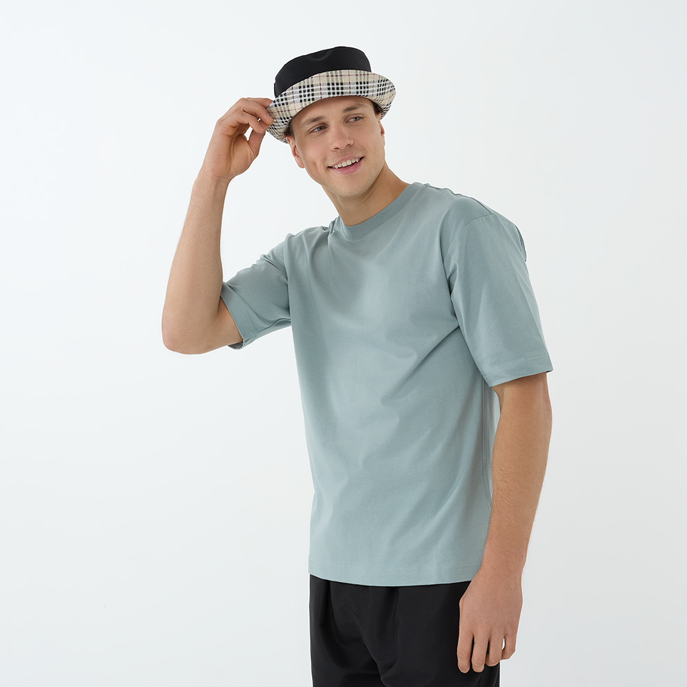 GALANTE Панама с цветным подкладом, р.56-58, 100% полиэстер, черный, ВЛ25-09, #1, арт.№ 314-908