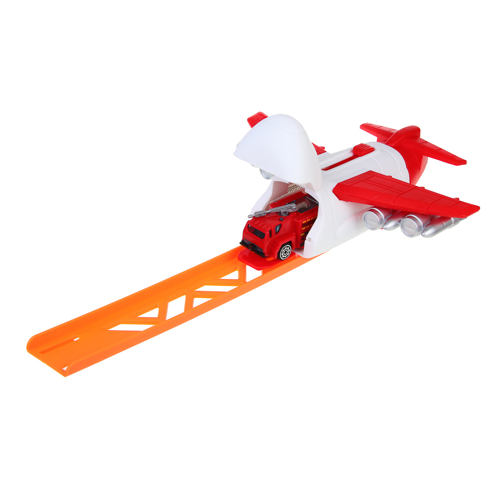 ИГРОЛЕНД Самолет с запуском и машинкой, ABS, PP, 21,6х24х6 см, 3 дизайна, арт.№ 276-160