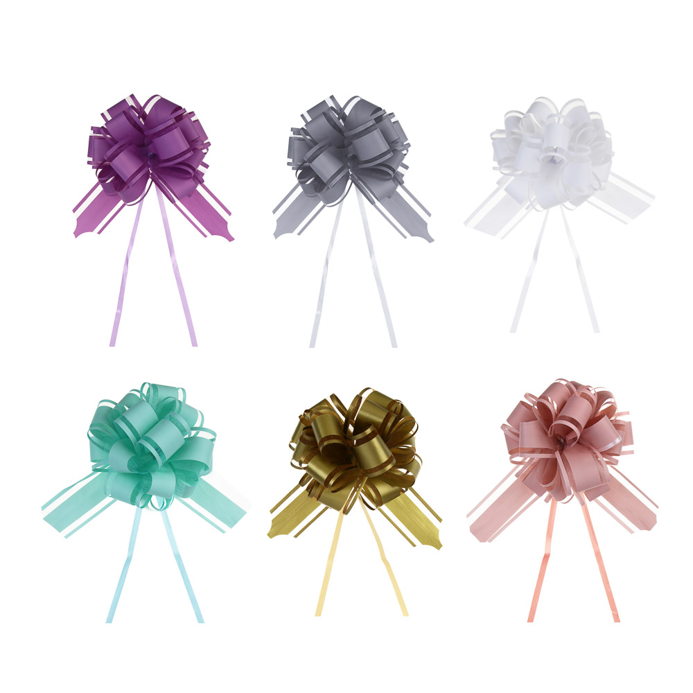 Бант - шар, диаметр 10,5 см (3,2x80 см), PP, 6 цветов, арт 2, арт.№ 505-137