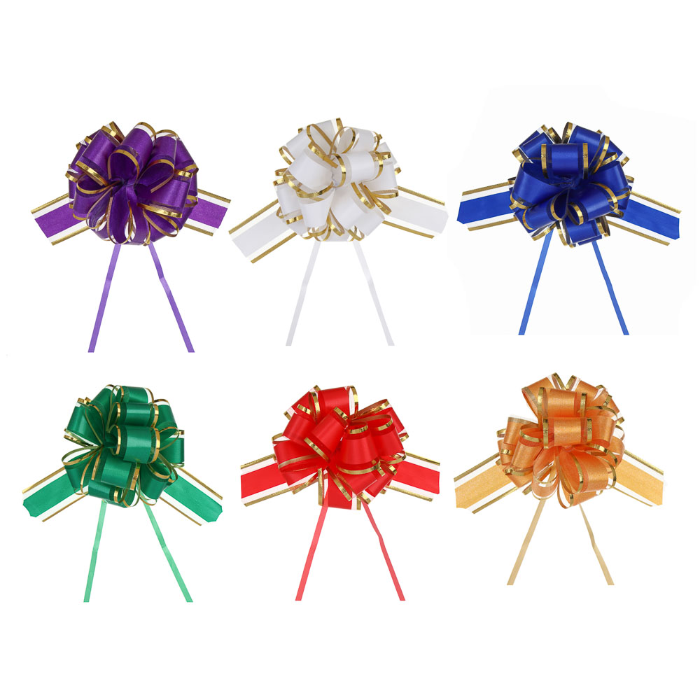 Бант - шар, диаметр 10,5 см (3,2x80 см), PP, 6 цветов, арт 1, арт.№ 505-139