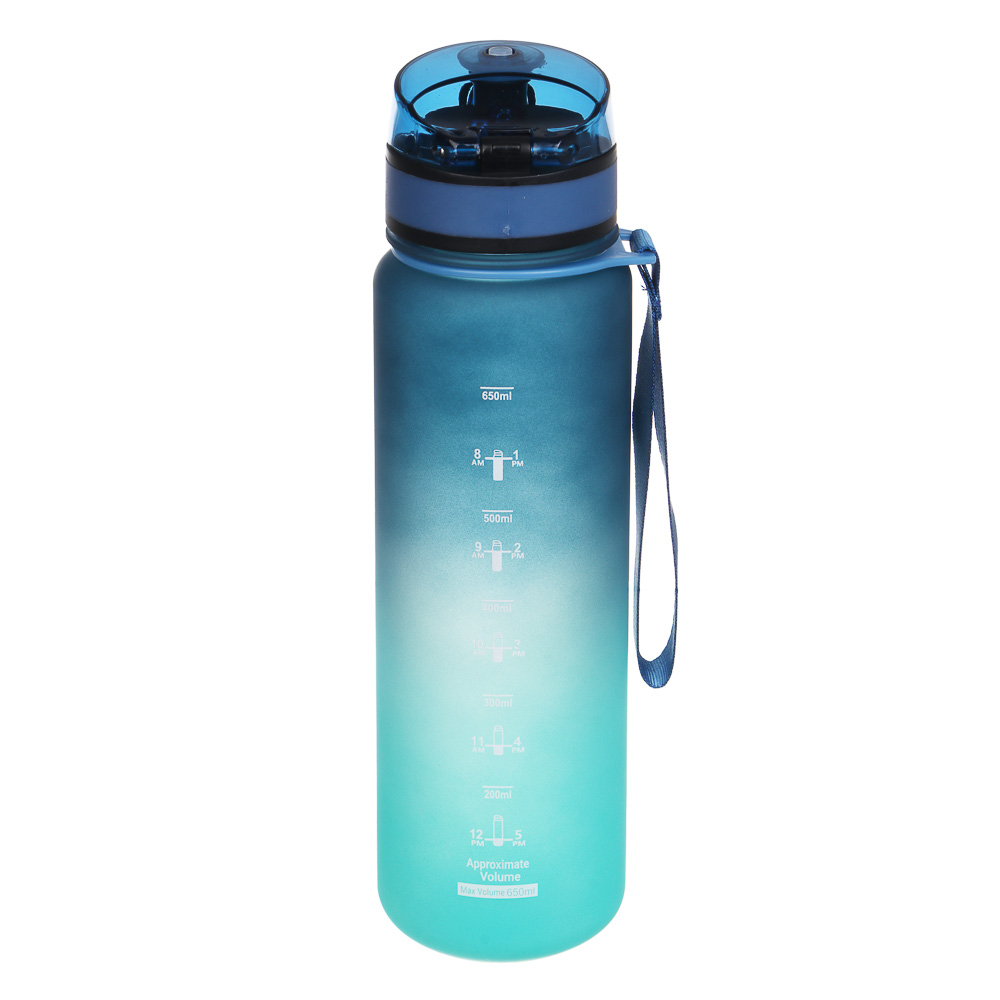 Бутылка спортивная с замком тм BY SPORT, 650мл, РС, РР, 2 цвета, арт.№ 088-141