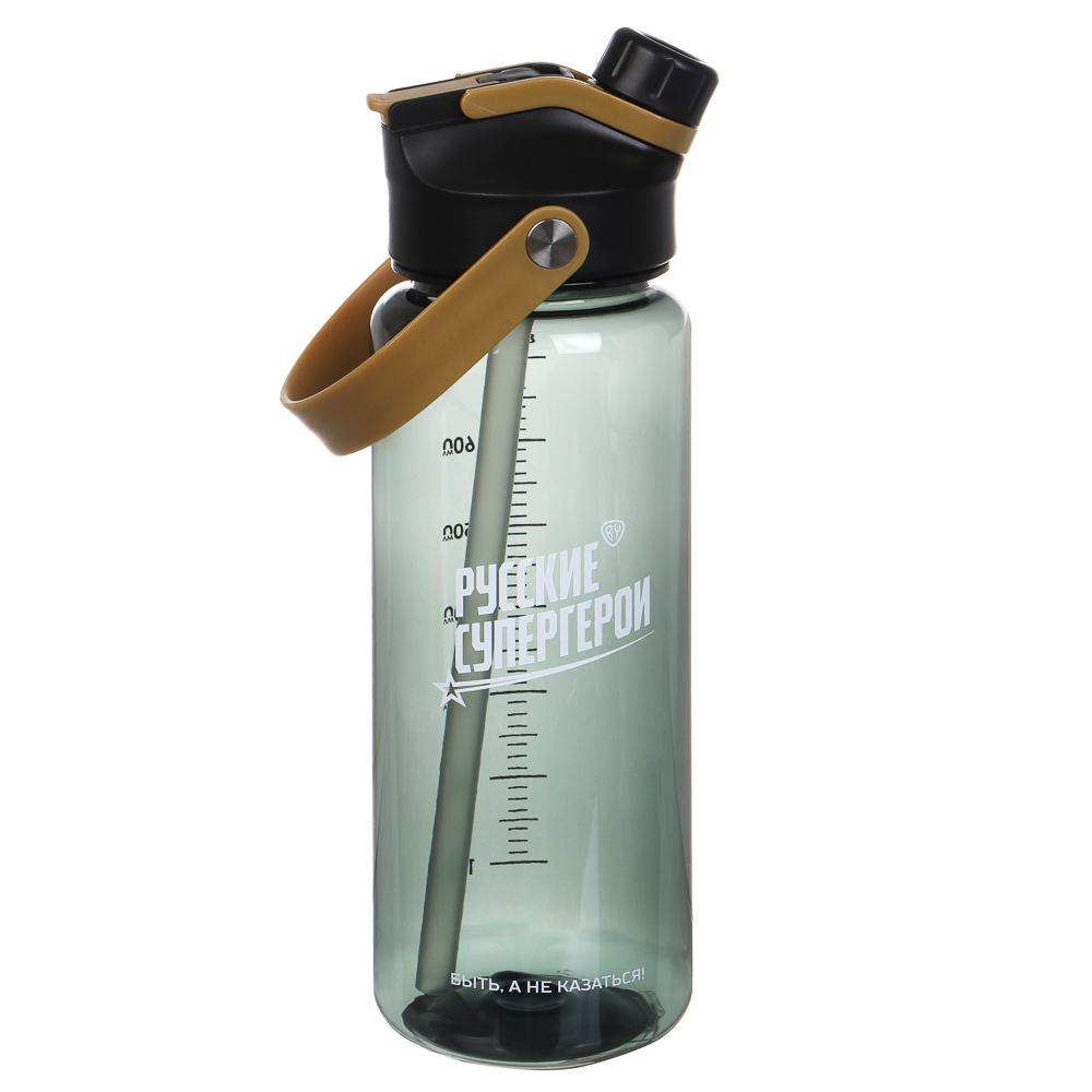 Бутылка для воды тм BY Русские Супергерои, 850мл, 24х8см, PC, PP, 2 цвета, арт.№ 088-143