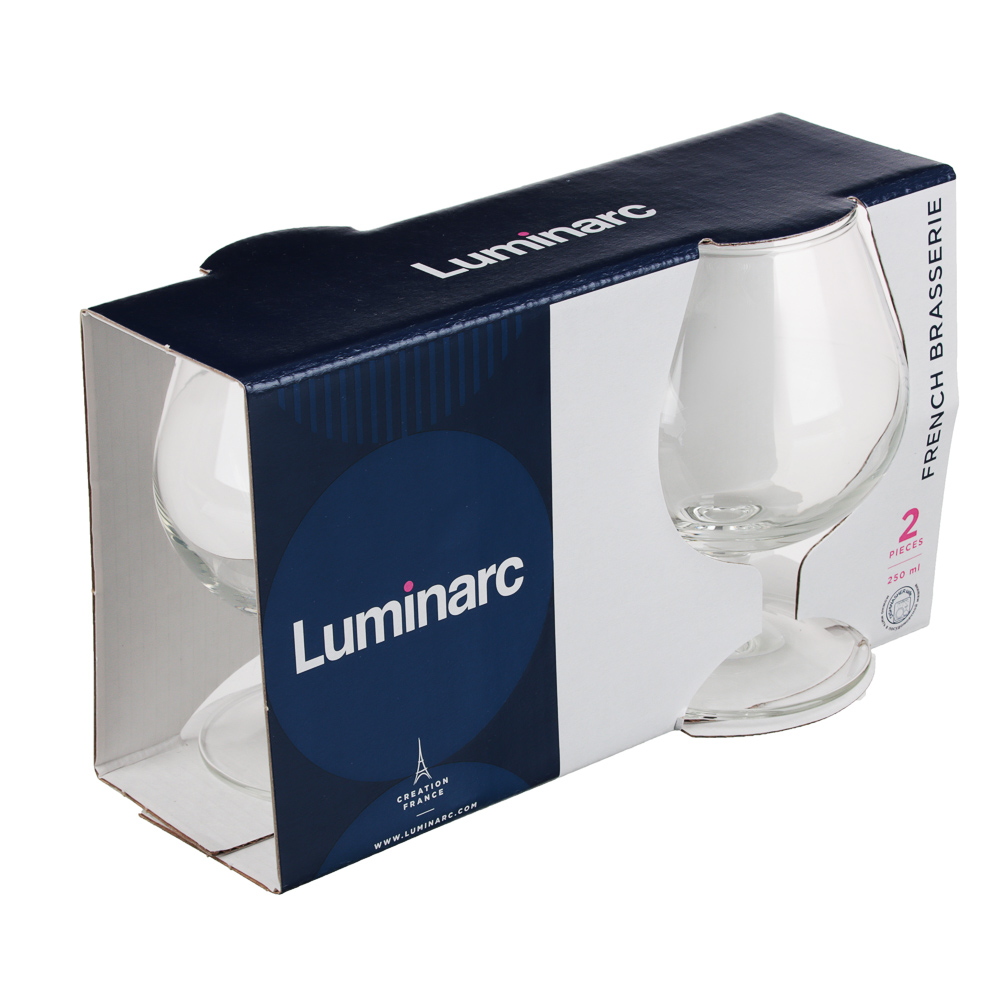 LUMINARC Французский ресторанчик Набор бокалов для коньяка 2 шт 250 мл, стекло, арт.№ 878-479