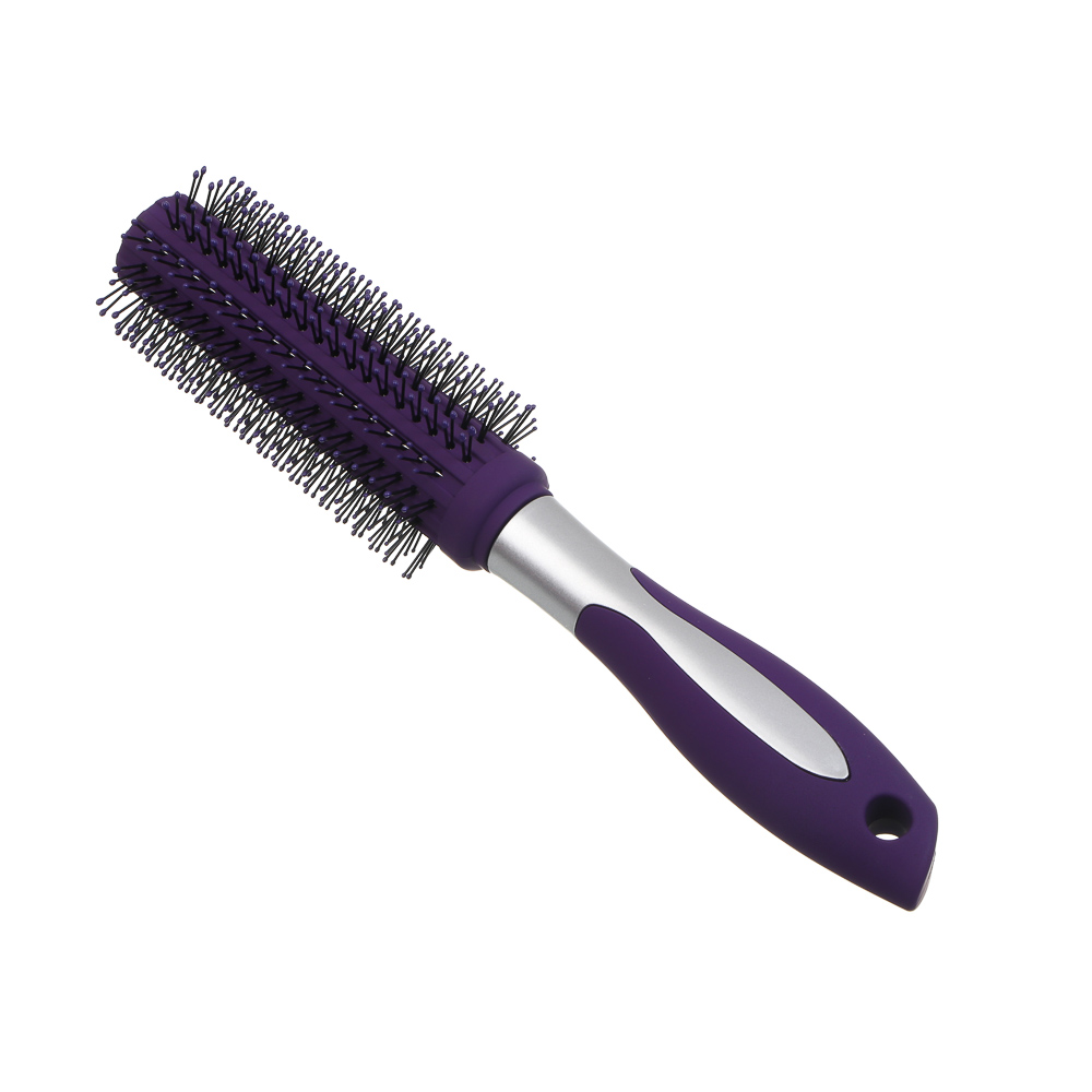 ЮНИLOOK Расческа-брашинг, пластик, силикон, 23,5см, 2 цвета, арт.№ 356-250