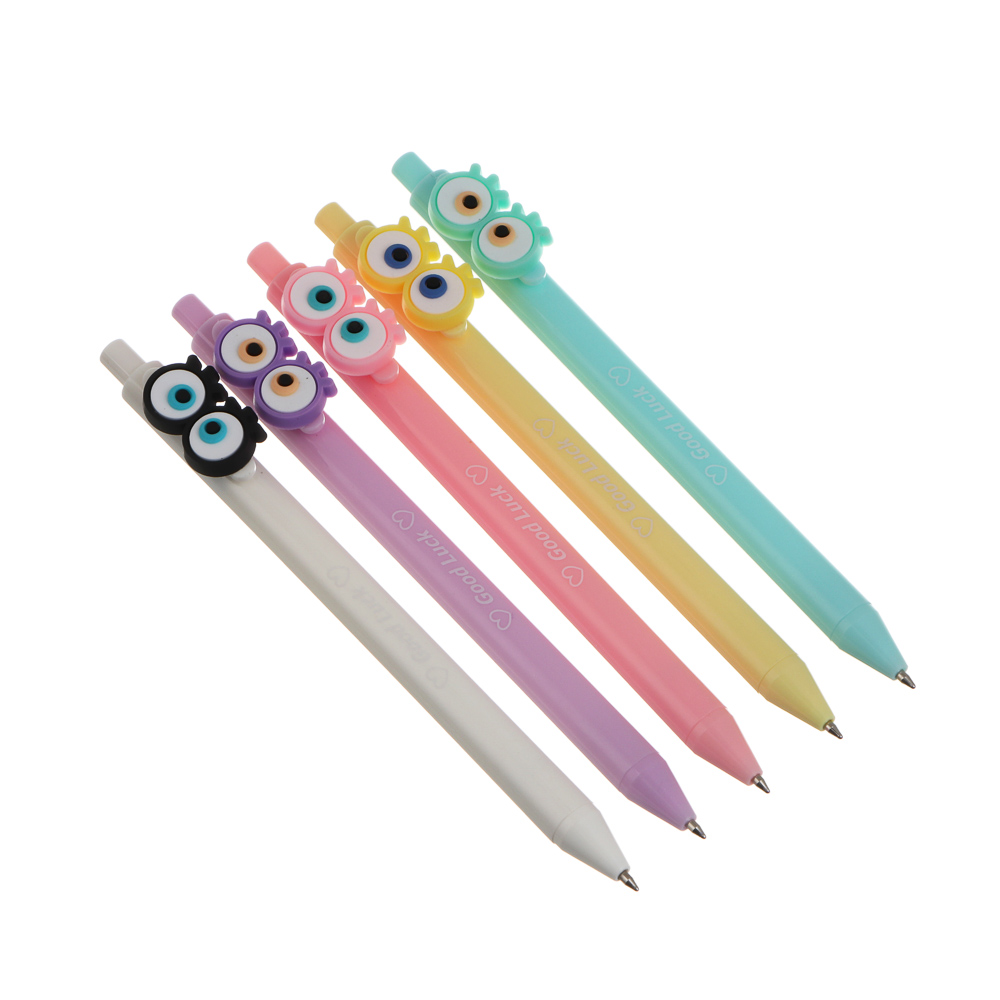 Ручка шариковая автоматическая синяя, "Не моргай", 5 видов, арт.№ 591-290