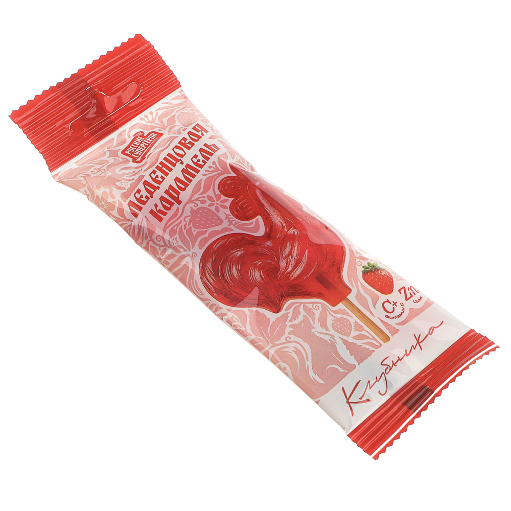 BY Русские Супергерои БАД Петушок Леденцовая карамель с цинком и витамином С со вкусом клубники, 17г, арт.№ 015-242