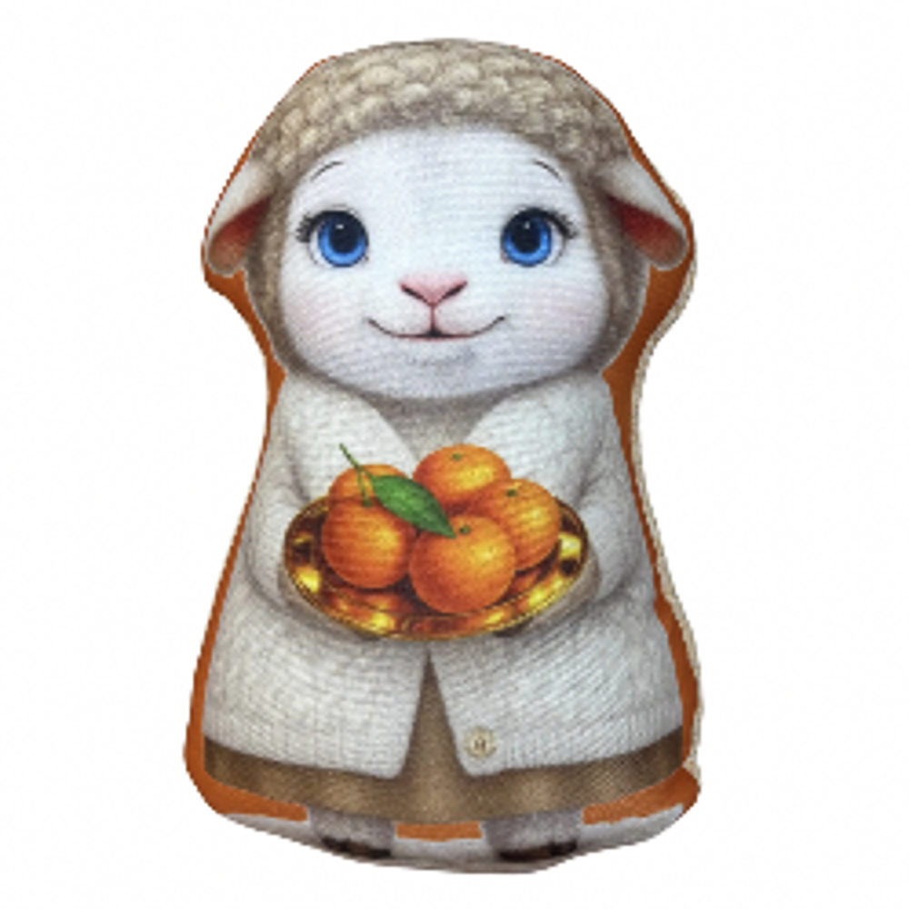 Игрушка-антистресс мягкая "Праздничная овечка" 20,5 см, полиэстер, тм ИГРОЛЕНД, 3+, арт.№ 264-596