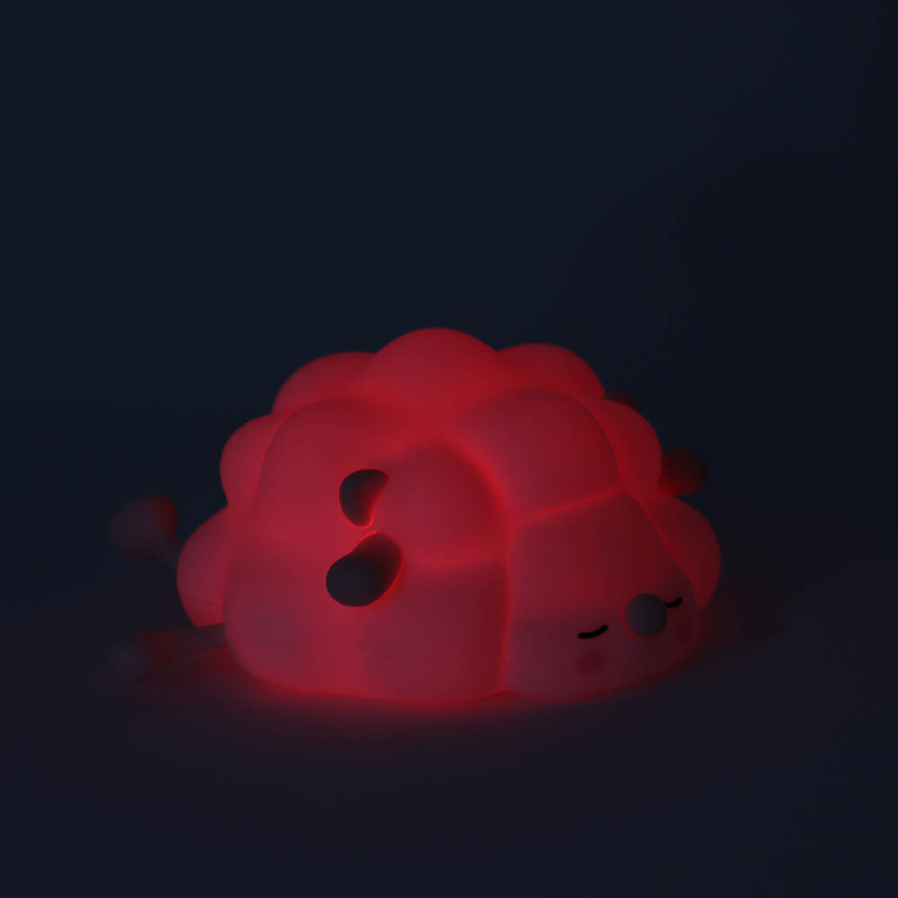 Светильник-ночник BY Барашек, 0.5Вт, 800мАч, Type-C, 7 реж.подсветки, силикон, пластик, белый, арт.№ 476-477