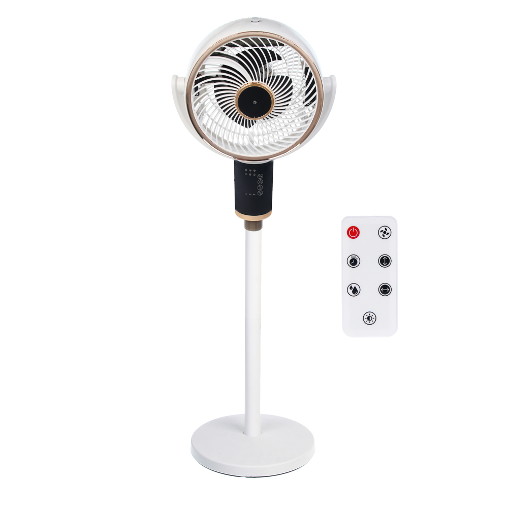 Вентилятор напольный с увлажнителем тм LEBEN 33Вт, 160мл, d24см, 220в, таймер, пульт ДУ, белый, арт.№ 243-014