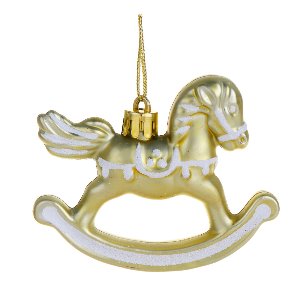 СНОУ БУМ Набор декоративных украшений "Лошадки" 2шт, 8,3х2х6,8см, пластик, 3 цвета, арт.2, арт.№ 397-384