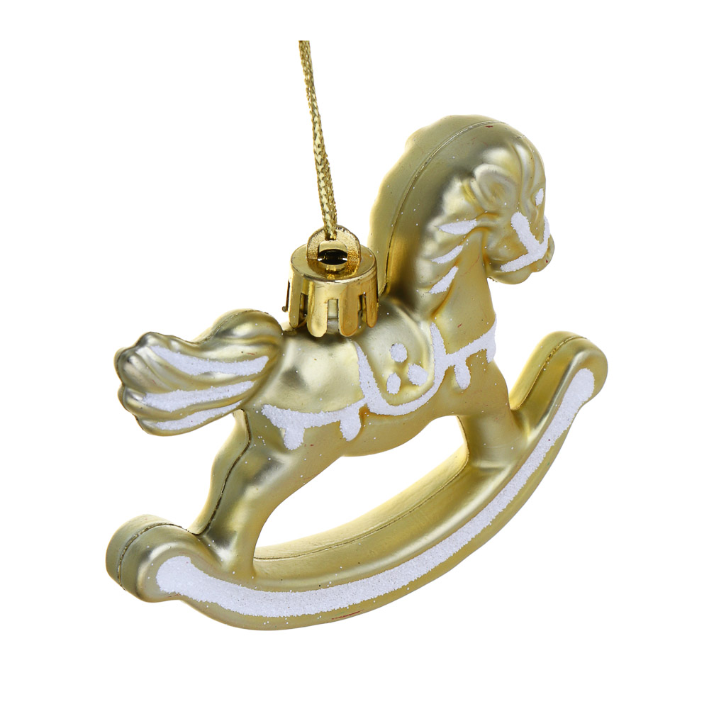 СНОУ БУМ Набор декоративных украшений "Лошадки" 2шт, 8,3х2х6,8см, пластик, 3 цвета, арт.2, арт.№ 397-384