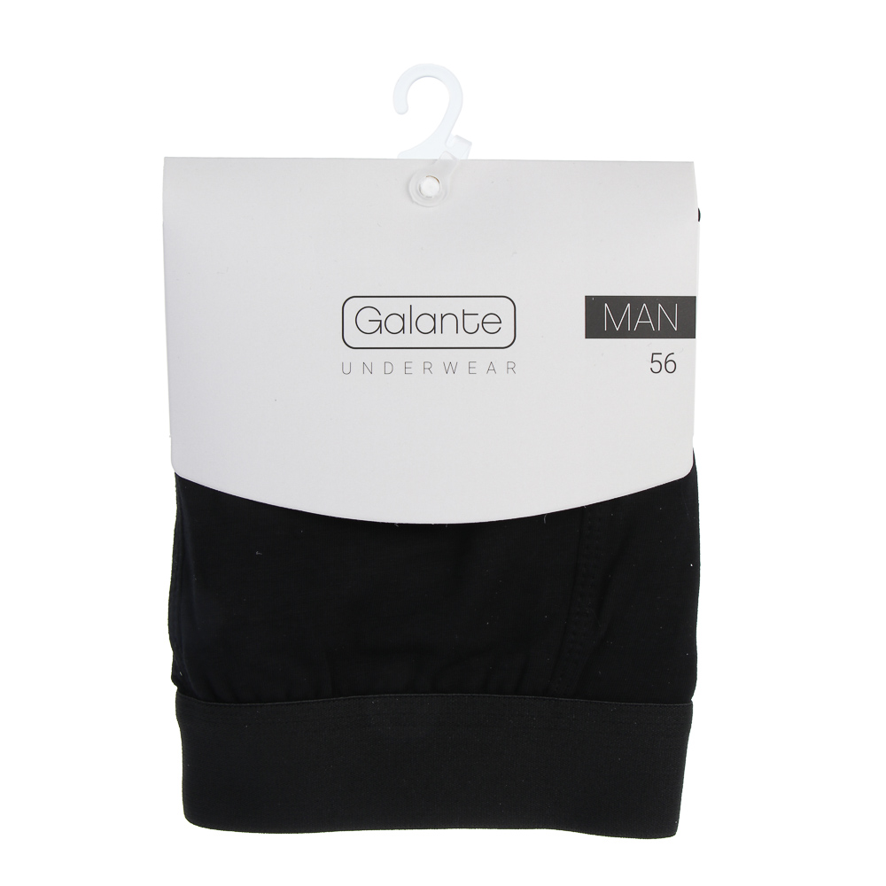 GALANTE Трусы-боксеры мужские классика, р.56, 95%хлопок, 5%спандекс, черный, НБ25-3, арт.№ 331-325