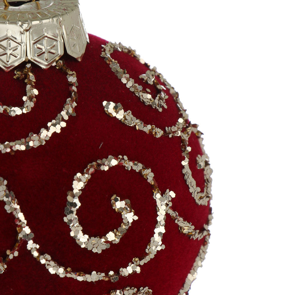 СНОУ БУМ Шар 8 см, флокированный, красный, 3 вида, арт.№ 373-600