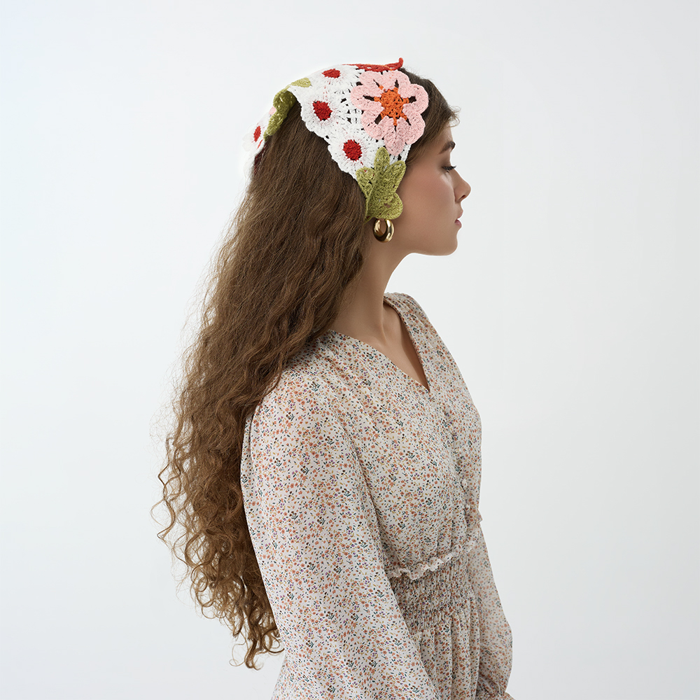 GALANTE Косынка вязаная женская, р-р 50x35см, 100% полиэстер, 6 дизайнов, арт.№ 314-930