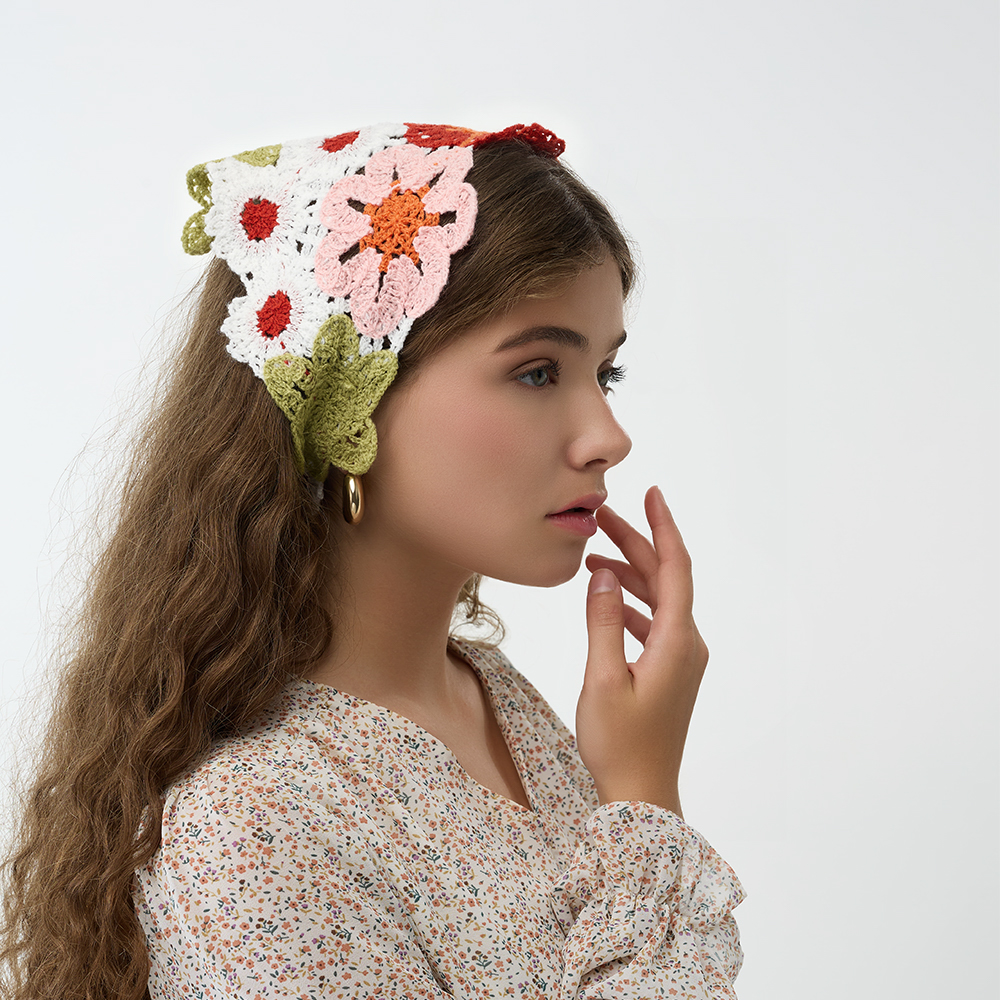 GALANTE Косынка вязаная женская, р-р 50x35см, 100% полиэстер, 6 дизайнов, арт.№ 314-930