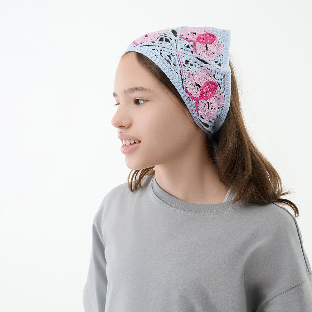 GALANTE Косынка вязаная женская, р-р 50x35см, 100% полиэстер, 6 дизайнов, арт.№ 314-930